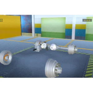 Mô phỏng thực hành về lắp ráp hệ thống phanh dầu trợ lực khí nén